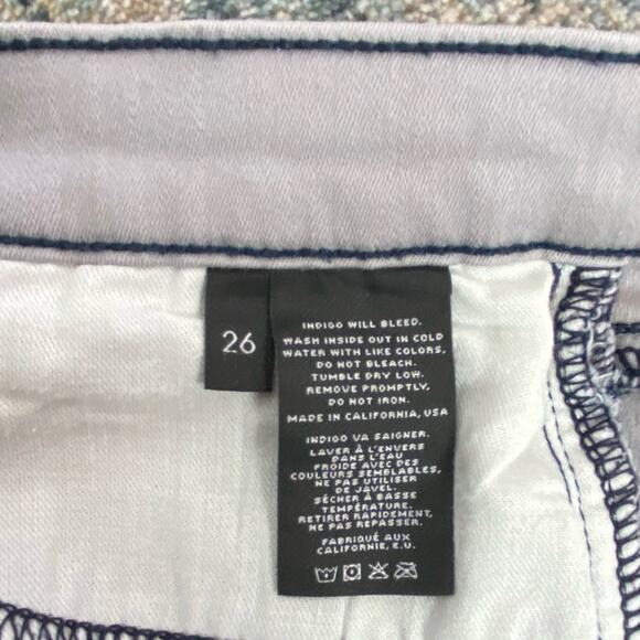 J BRAND Super Skinny Slick Color Block Jeans, Size 26 - Picture 12 of 13